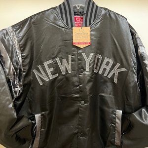 NEW YORK CUBANS Satin Jacket by Common Union - Black/Gray Color - Negro League